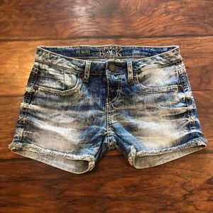 Buckle Black Jean Shorts